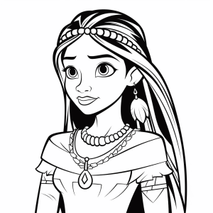 Pocahontas - Pocahontas coloring page for children's creativity