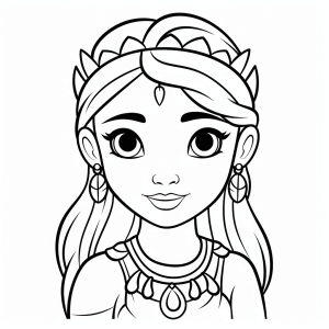 Pocahontas - Princess to color in