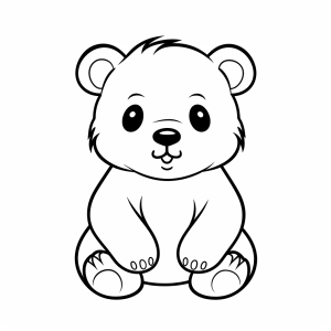 Polar bear - Polar bear coloring picture for kids