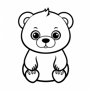 Polar bear - Playful polar bear coloring page