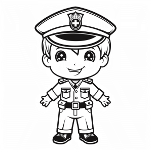 Police badge - Police badge coloring page for children