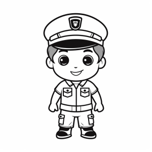 Police badge - Police officer coloring page for little everyday heroes