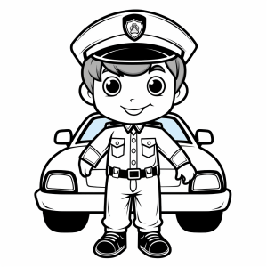 Police badge - Police coloring adventure for children