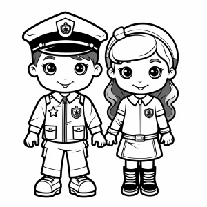 Police badge - Police badge coloring page for kids