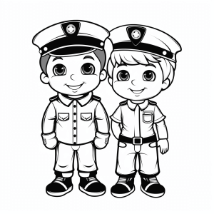 Police badge - Police heroes coloring picture