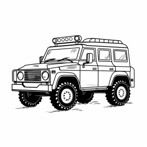 Police car - Police emergency vehicle to color in