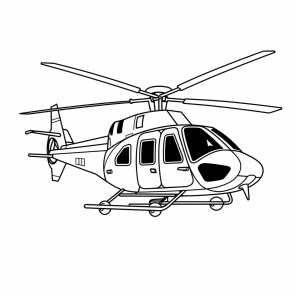 Police helicopter - Police helicopter coloring page