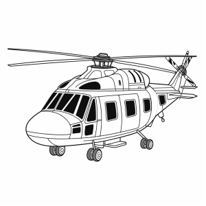 Police helicopter - Police helicopter coloring page