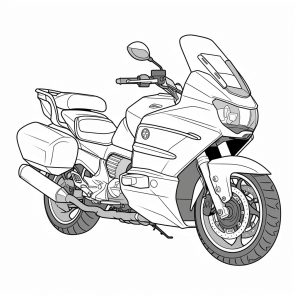 Police motorcycle - Police motorcycle coloring page