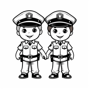 Police siren - Police coloring pictures for junior officers