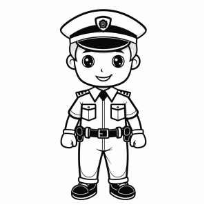 Police station - Police station coloring picture for kids