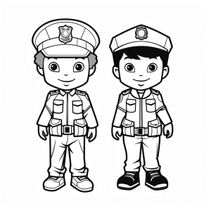 Police station - Police coloring pages for junior officers