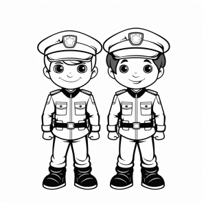 Police station - Police station heroes coloring page