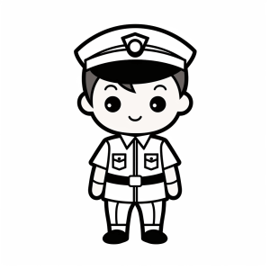 Police uniform - Police uniform coloring adventure for children