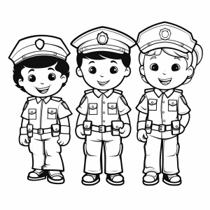 Police uniform - Police uniform drawing for children