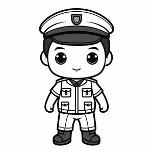 Police uniform - Police officer uniform drawing for children