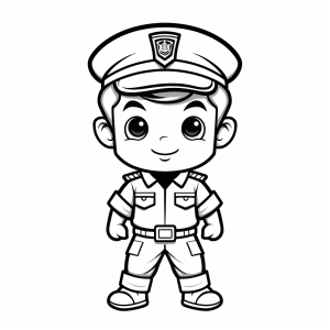 Policeman - Policeman drawing for children