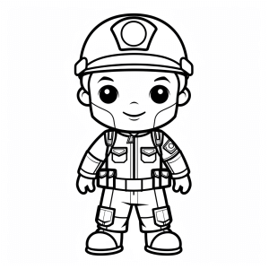 Policewoman - Coloring page policewoman