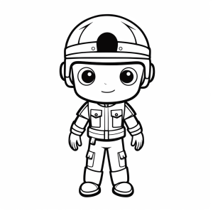 Policewoman - Policewoman coloring page for kids