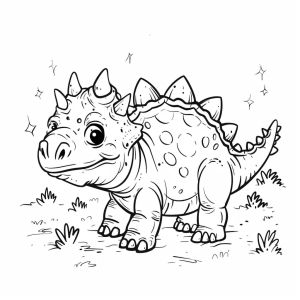 Prehistoric battle - Dinosaur adventure coloring picture for kids