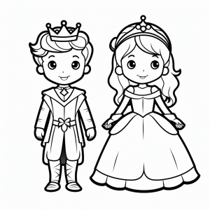 Prince - Princes and princesses to color in