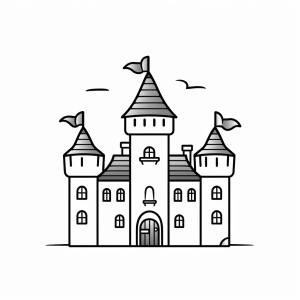 Princess castle - Princess castle coloring page