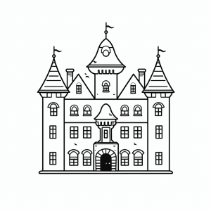 Princess castle - Princess castle coloring page