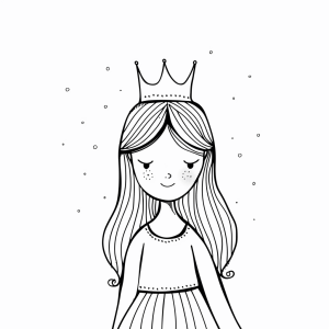 Princess coloring page - Fairytale princess coloring page