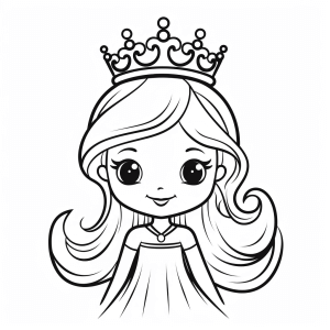 Princess crown - Fairytale princess crown coloring page