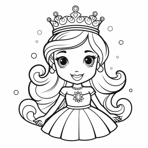 Princess dance - Dancing princess coloring page