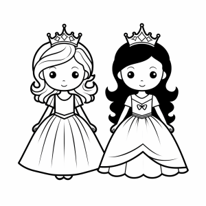 Princess dress - Majestic princess dress coloring page