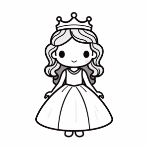 Princess dress - Princess dress coloring page to print out