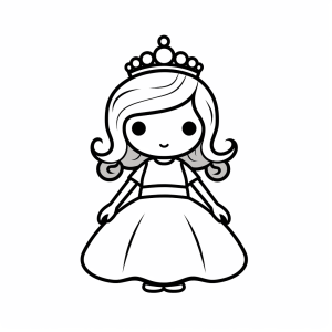 Princess dress - Enchanting princess dress coloring page