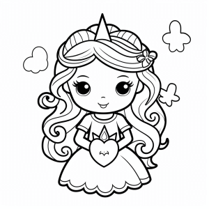 Princess on a unicorn - Princess on a unicorn to color in