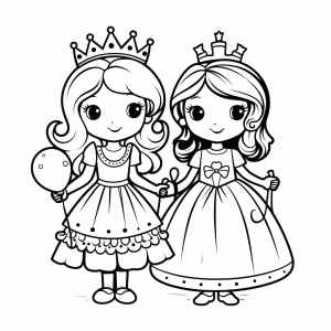 Princess party - Princess party coloring fun