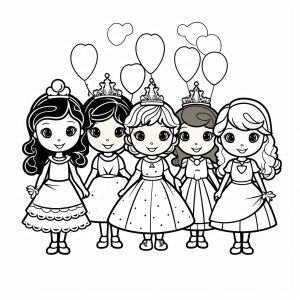 Princess party - Princess party: A coloring adventure