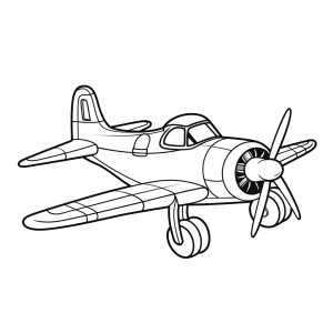 Propeller plane - Propeller plane coloring picture - Adventure in the sky