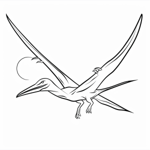 Pteranodon - Pteranodon coloring picture: Giant of prehistoric times