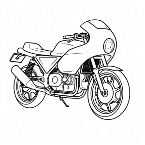 Racing motorcycle - Racing motorcycle coloring picture for kids