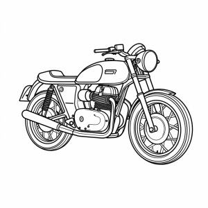 Racing motorcycle - Racing motorcycle coloring page for kids