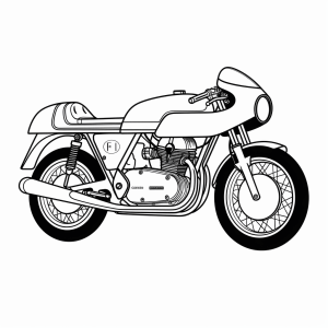 Racing motorcycle - Racing motorcycle coloring picture for kids