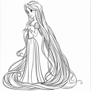 Rapunzel fairy tale coloring page - Rapunzel fairy tale coloring page