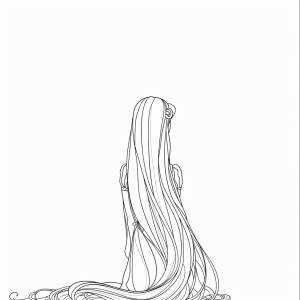 Rapunzel fairy tale coloring page - Discover Rapunzel's tower - coloring adventures for children