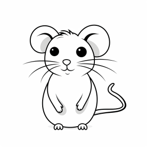 Rat - Rat coloring picture for kids