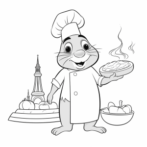 Ratatouille - Boiling rodent from Paris to color in