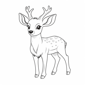 Reindeer - Adorable reindeer to color in