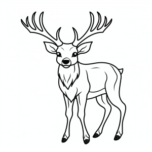 Reindeer - Reindeer adventure coloring picture