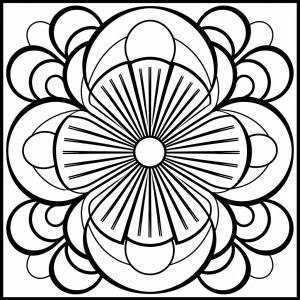 Relaxing mandala - Relaxing geometry to color in