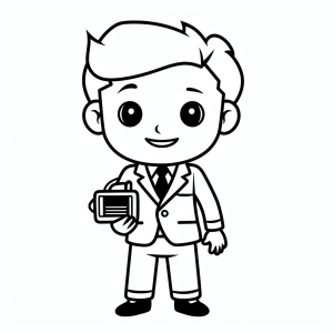 Reporter - Discover the little reporter - coloring picture