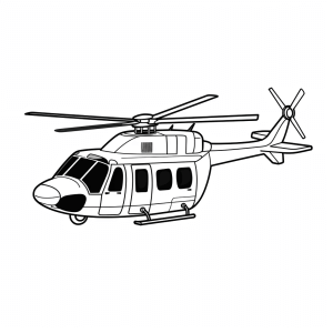 Rescue helicopter - Rescue helicopter coloring page for little heroes